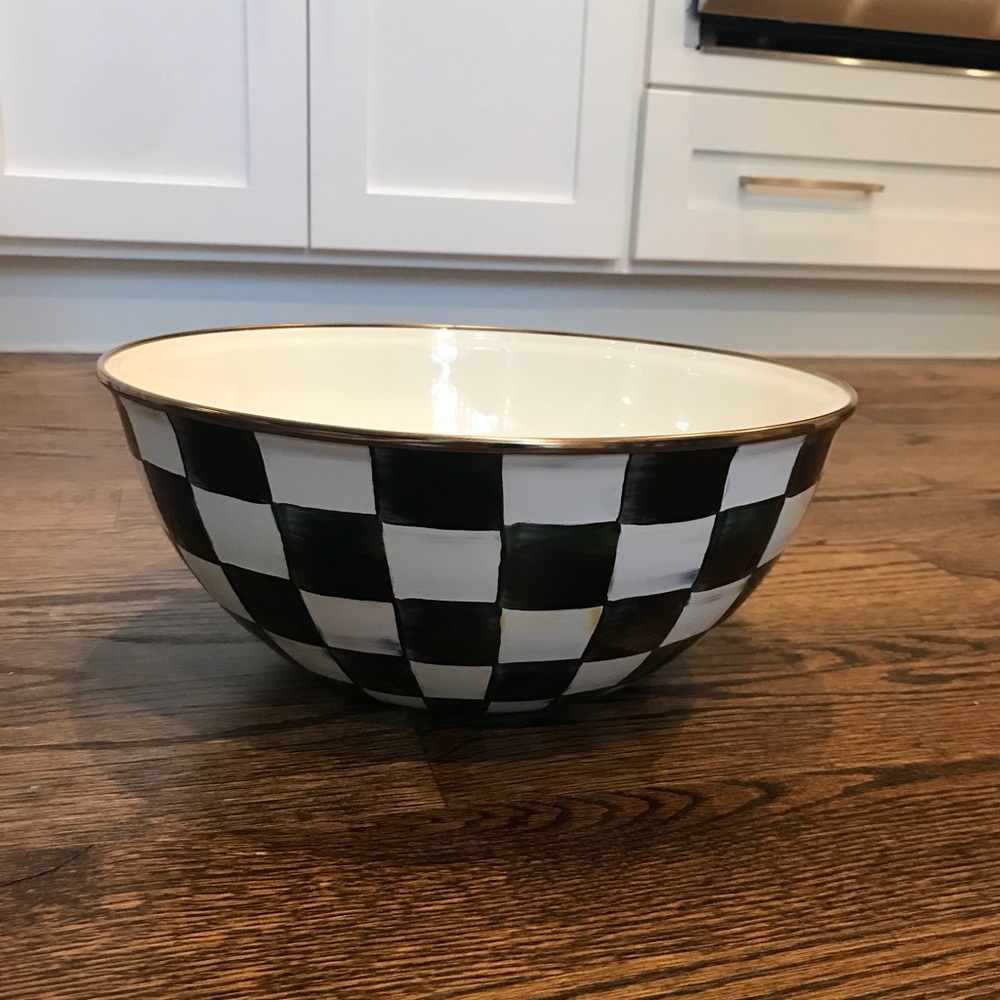 Courtly Check Enamel Everyday Bowl- Large